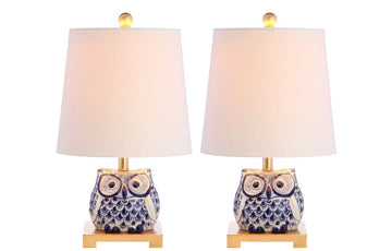 Justina 16" Ceramic Mini LED Table Lamp - JONATHAN Y